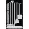 5S Supplies 5S Housekeeping Shadow Board Broom Station Version 9  - Black Board / Gray Shadows  With Broom HSB-V9-BLACK/GRAY-KIT - alternate 1